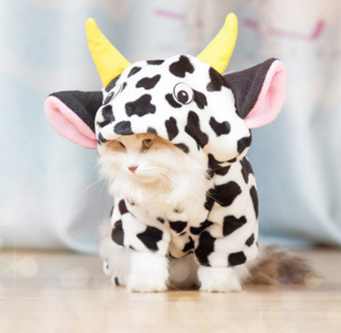 Gizlux cow hoodie dog costume - image 7