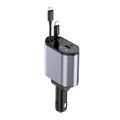 Gizlux Relay 4-in-1 retractable car charger with two USB-C cables - image 1