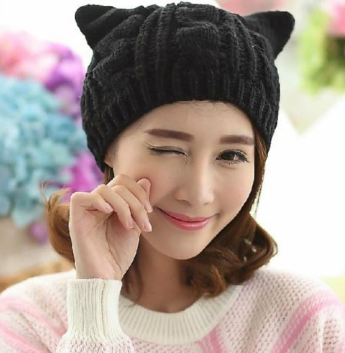 Gizlux Whisker 3D cat ear knit beanie - image 1