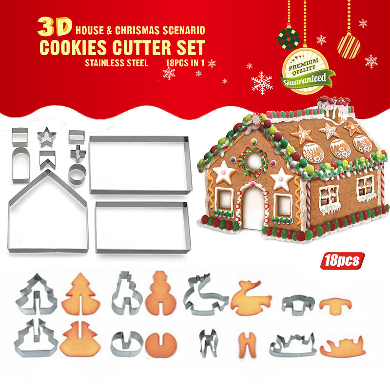 Gizlux gingerbread house cookie cutter set - image 6