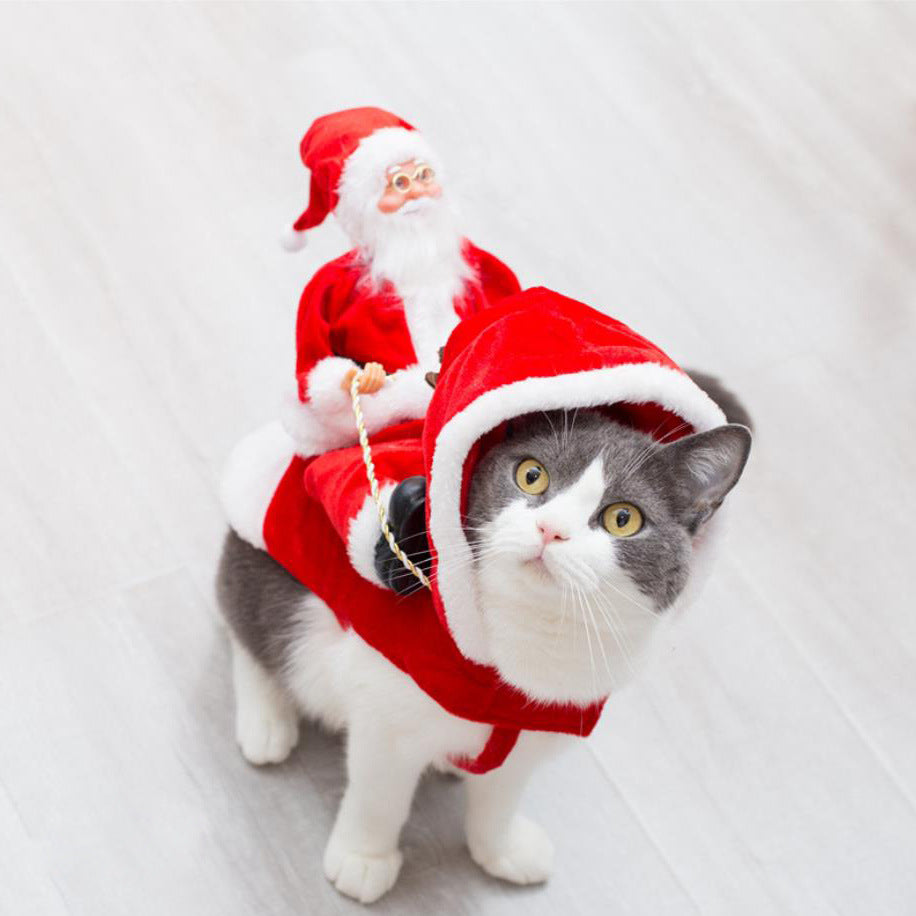 Gizlux Christmas elf and Santa rider dog costume - image 1
