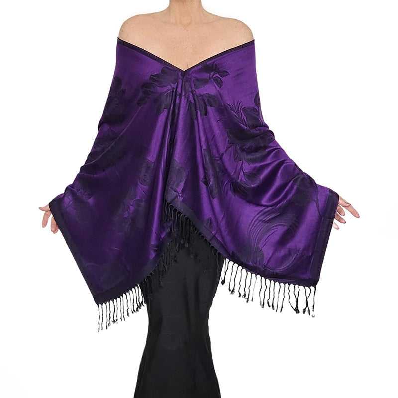 Gizlux jacquard pashmina-style shawl - image 8