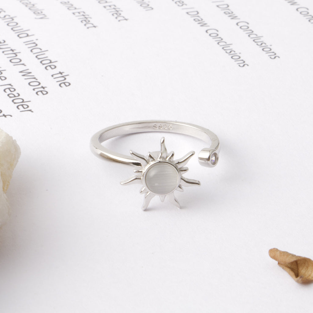 Gizlux spinning star ring (925 silver, adjustable) - image 1