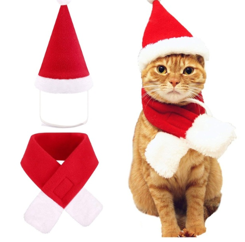 Gizlux pet Santa hat and scarf set - image 5