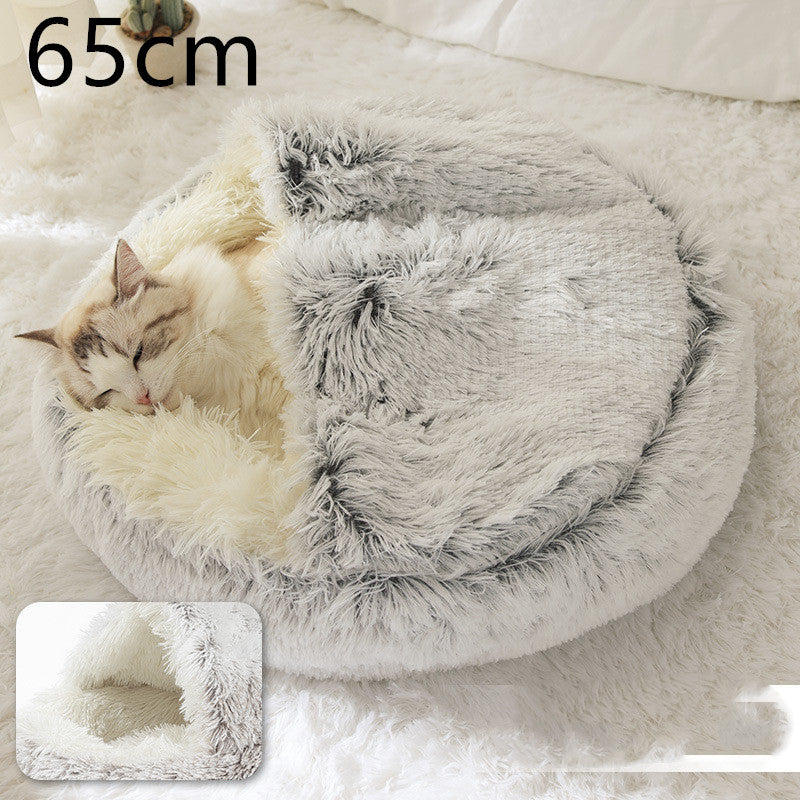 Gizlux round plush pet bed & house (40cm) - image 6