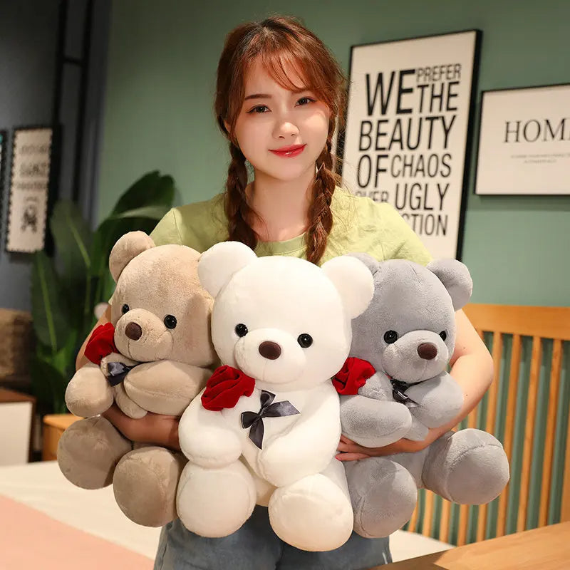 Gizlux teddy bear with rose plush (25 cm) - image 6