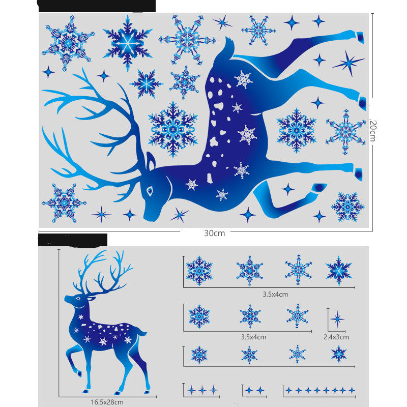 Gizlux Christmas snowflake and reindeer window stickers - image 3