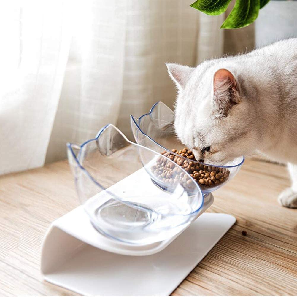 Gizlux Poise raised tilted cat food bowl - image 1