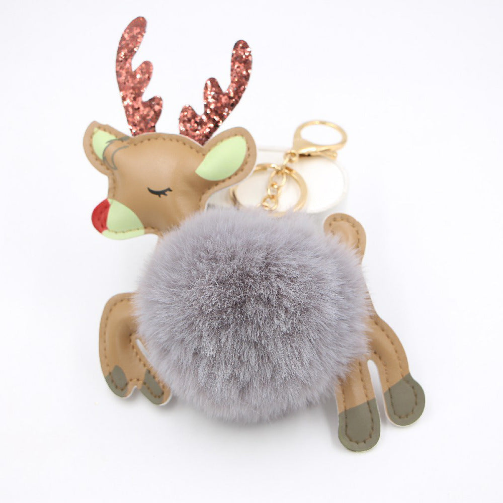 Gizlux reindeer pom-pom keychain bag charm - image 10