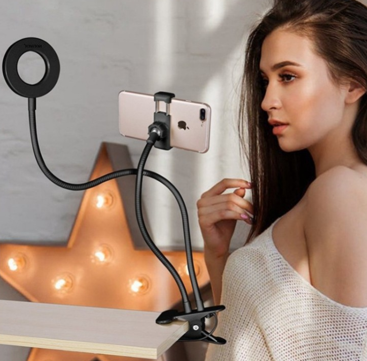 Gizlux Beam clamp ring light with flexible phone holder - image 2