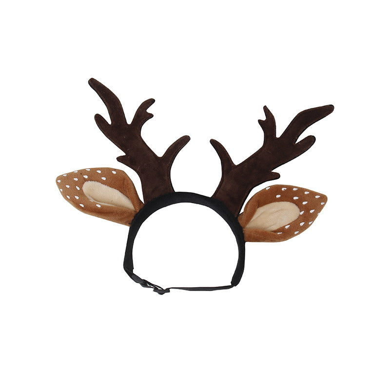 Gizlux plush reindeer antler pet headband - image 1
