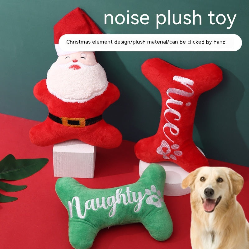 Gizlux naughty or nice Christmas squeaky dog toy - image 1