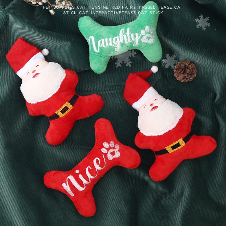 Gizlux naughty or nice Christmas squeaky dog toy - image 5