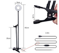 Gizlux Beam clamp ring light with flexible phone holder - image 1