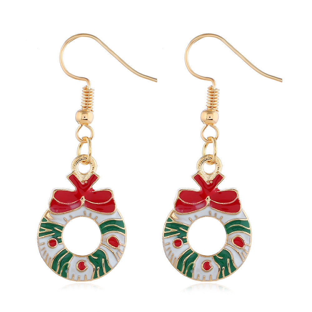 Gizlux Christmas enamel earrings - image 5