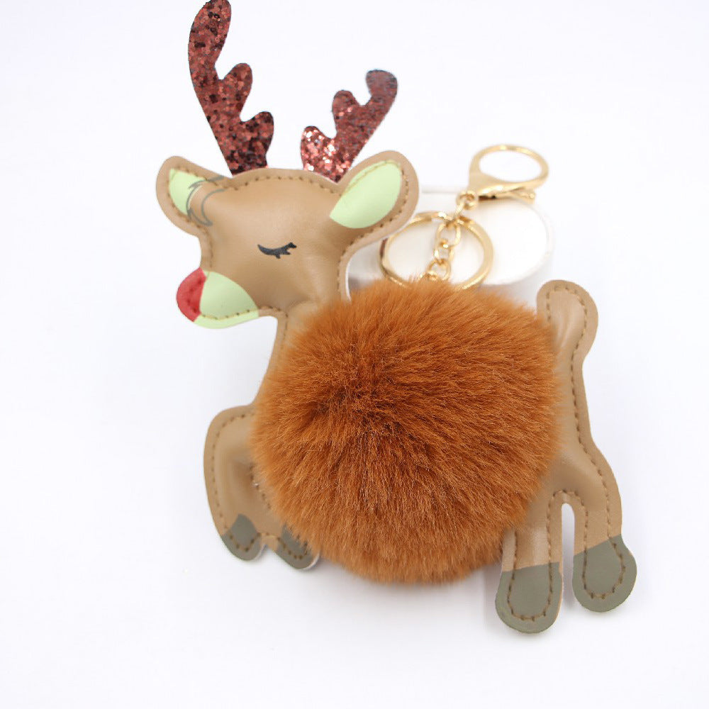 Gizlux reindeer pom-pom keychain bag charm - image 5