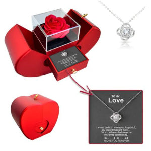 Gizlux eternal rose apple gift box with necklace - image 1