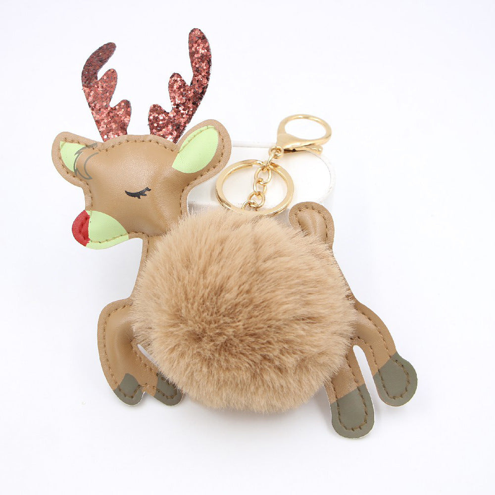 Gizlux reindeer pom-pom keychain bag charm - image 7