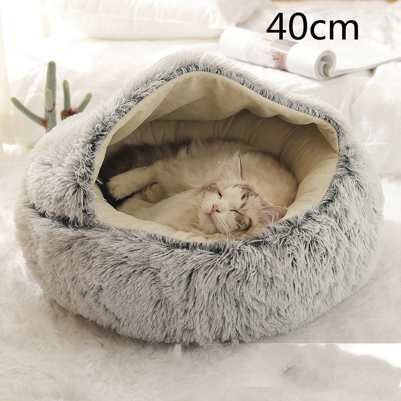 Gizlux round plush pet bed & house (40cm) - image 4