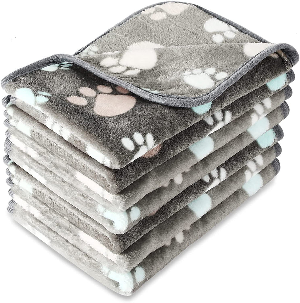 Gizlux Snug coral fleece paw-print pet blanket - image 6
