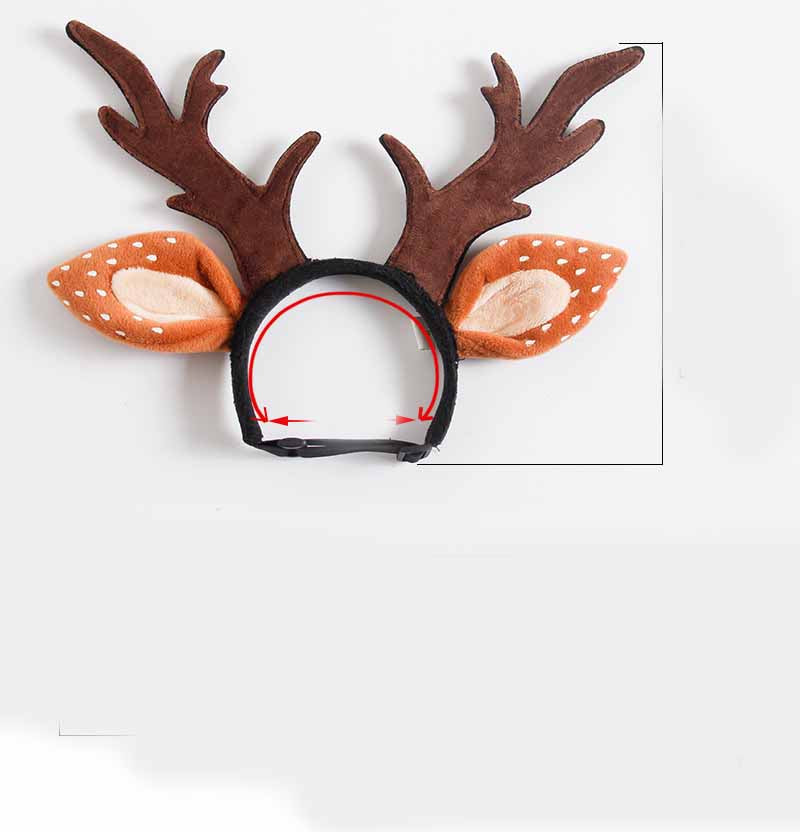 Gizlux plush reindeer antler pet headband - image 4