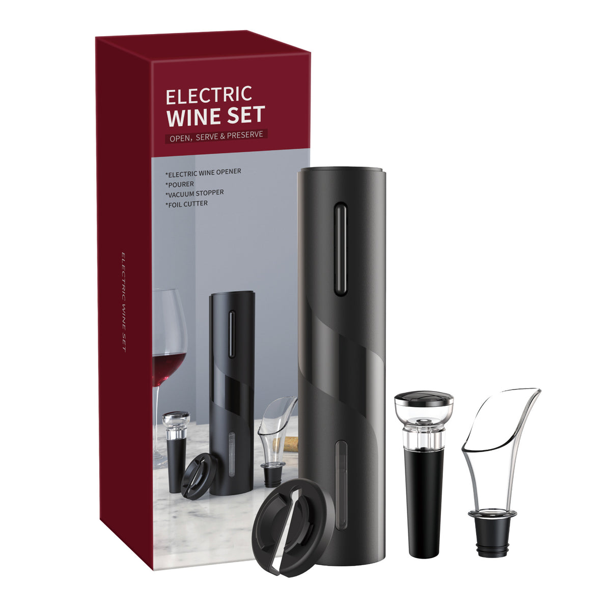 Gizlux Uncork rechargeable electric wine opener with foil cutter - image 7