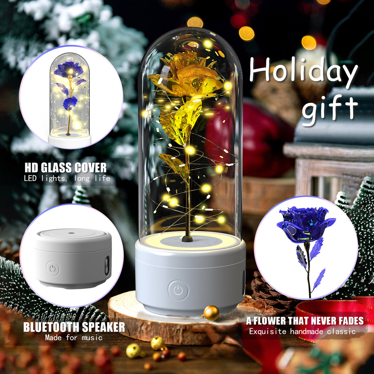 Gizlux galaxy rose lamp with Bluetooth speaker - image 8