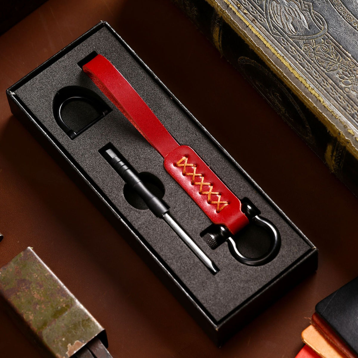 Gizlux leather car key lanyard with gift box - image 4