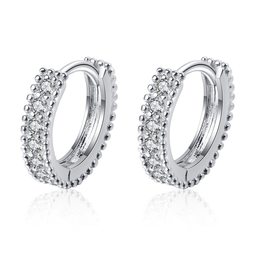 Gizlux moissanite huggie hoop earrings (925 silver) - image 1