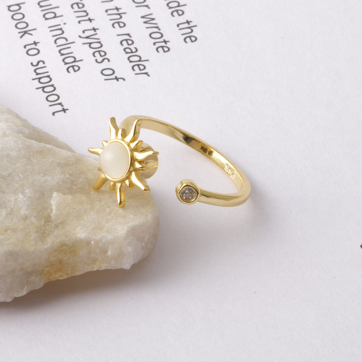 Gizlux spinning star ring (925 silver, adjustable) - image 3