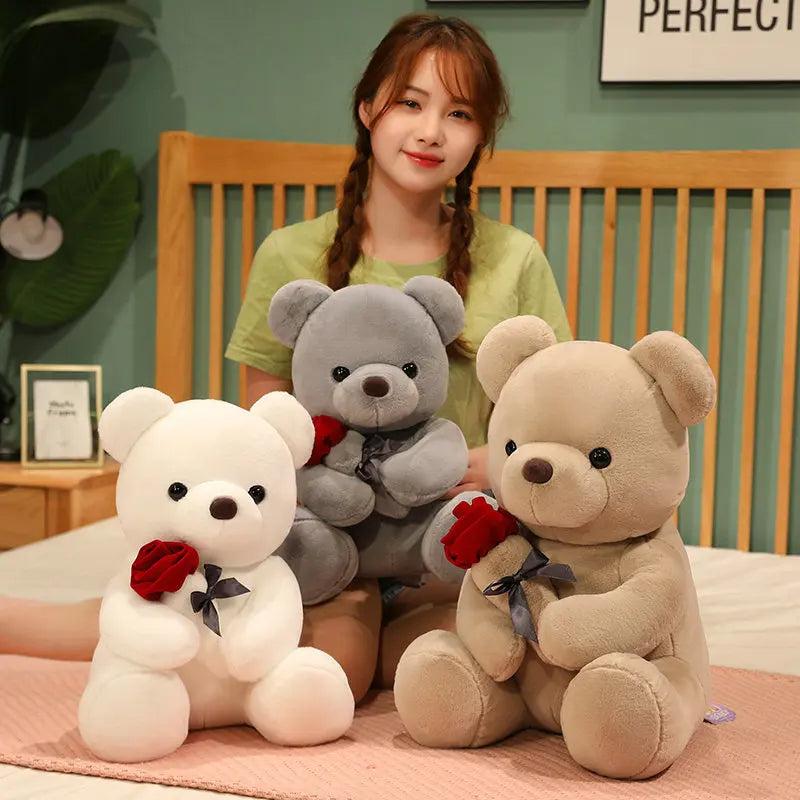 Gizlux teddy bear with rose plush (25 cm) - image 5