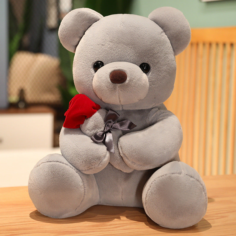Gizlux teddy bear with rose plush (25 cm) - image 3