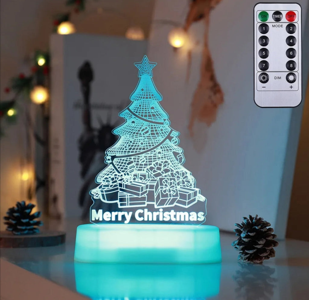 Gizlux christmas 3d acrylic led night light - image 2