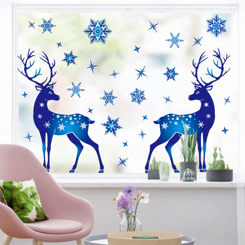 Gizlux Christmas snowflake and reindeer window stickers - image 2
