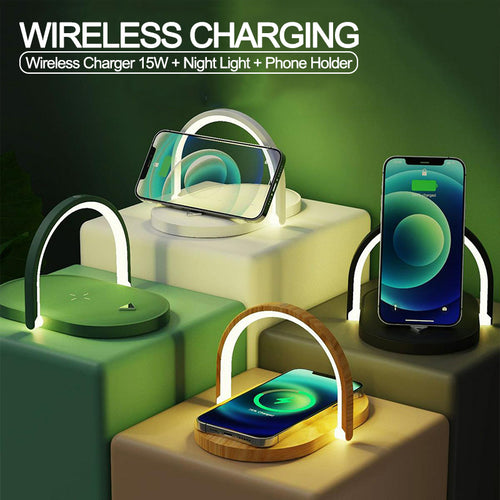 Gizlux Arc 3-in-1 wireless charging stand with night light - image 1