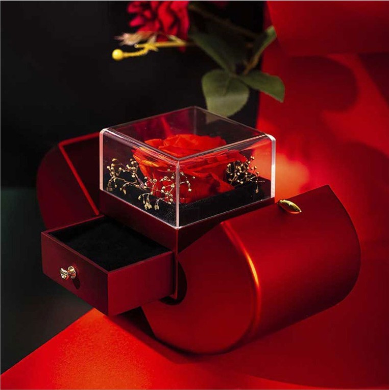 Gizlux eternal rose apple gift box with necklace - image 2
