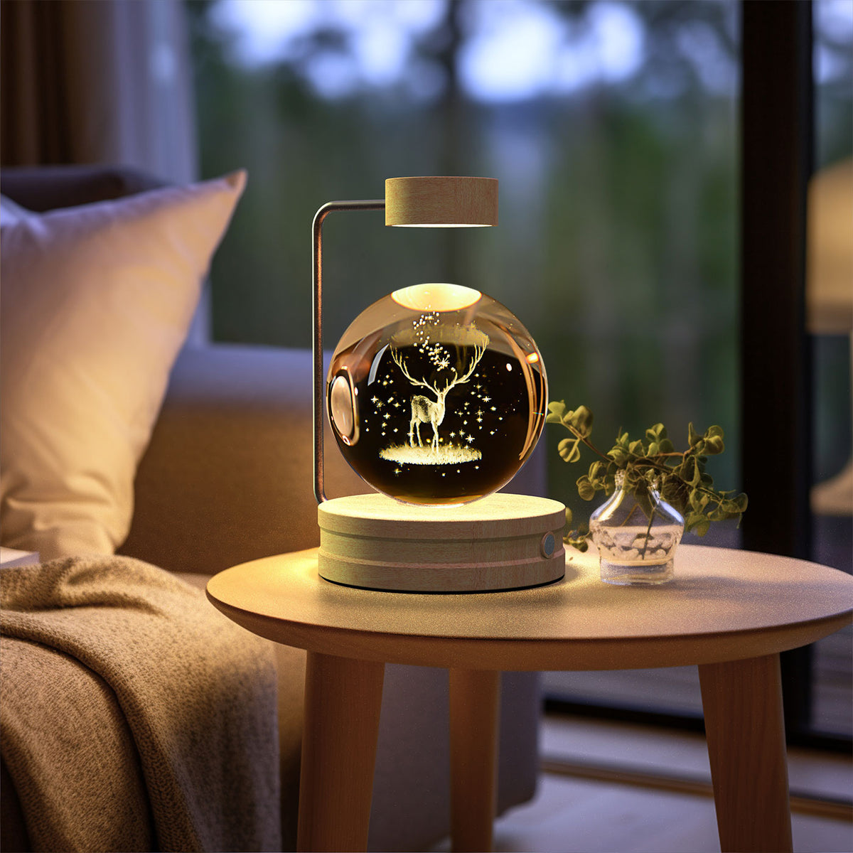 Gizlux crystal elk deer night light - image 7
