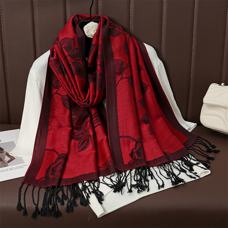 Gizlux jacquard pashmina-style shawl - image 9