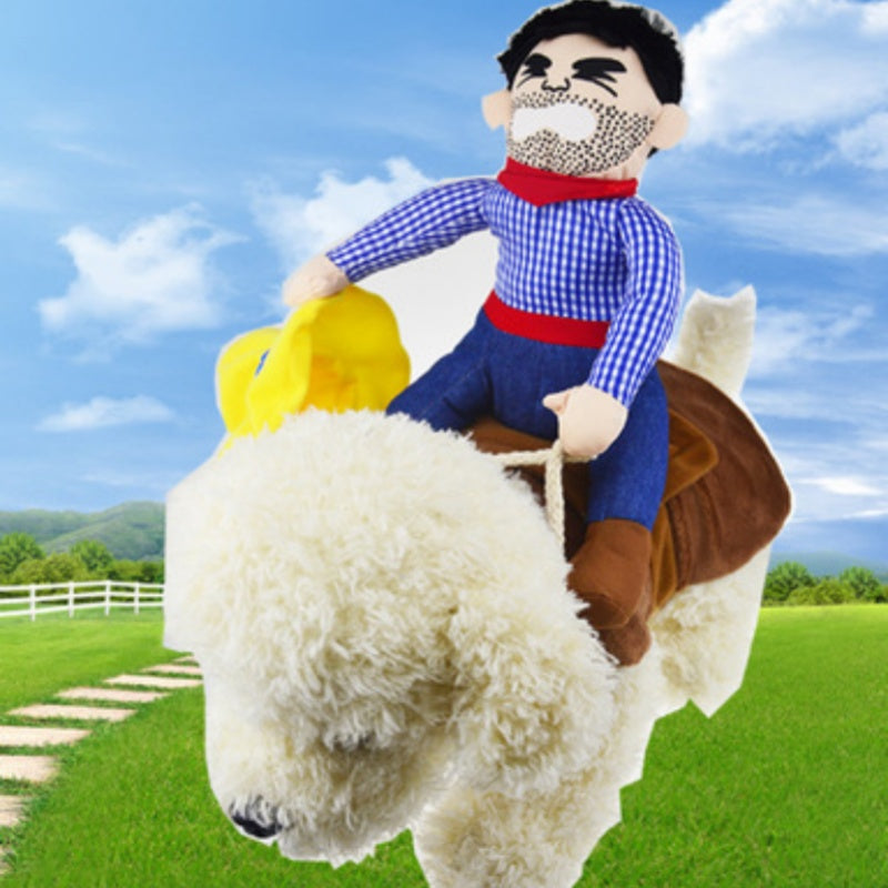 Gizlux cowboy and Santa rider dog costume - image 3