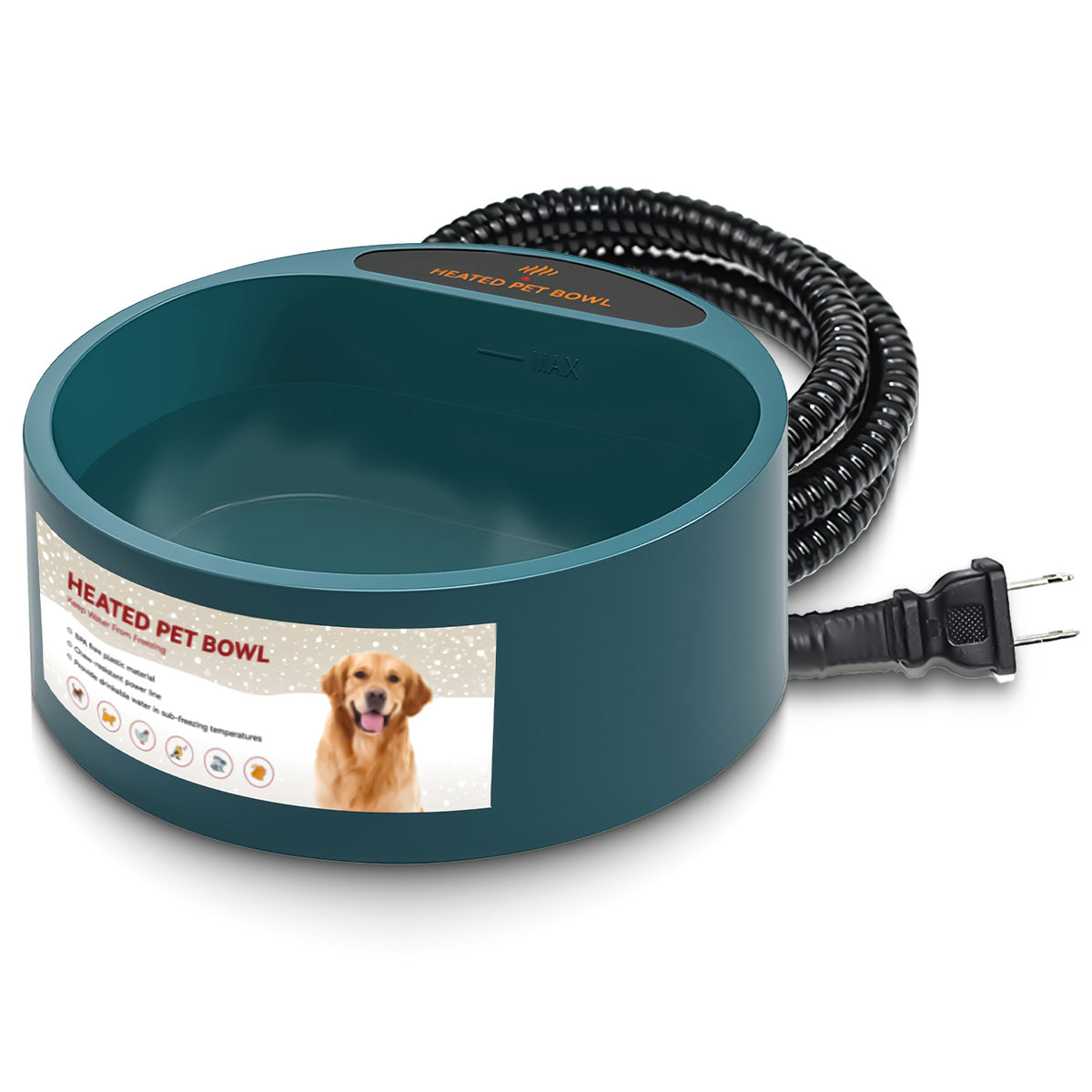 Gizlux Thaw heated pet water bowl 74 oz - image 3