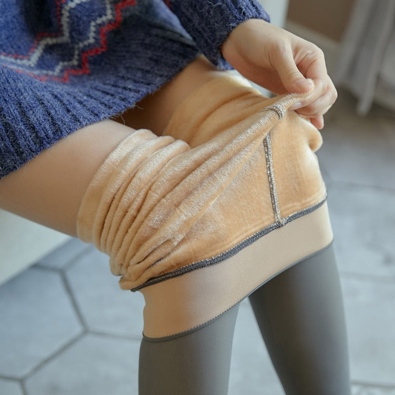 Gizlux fleece-lined sheer-look winter tights - image 3