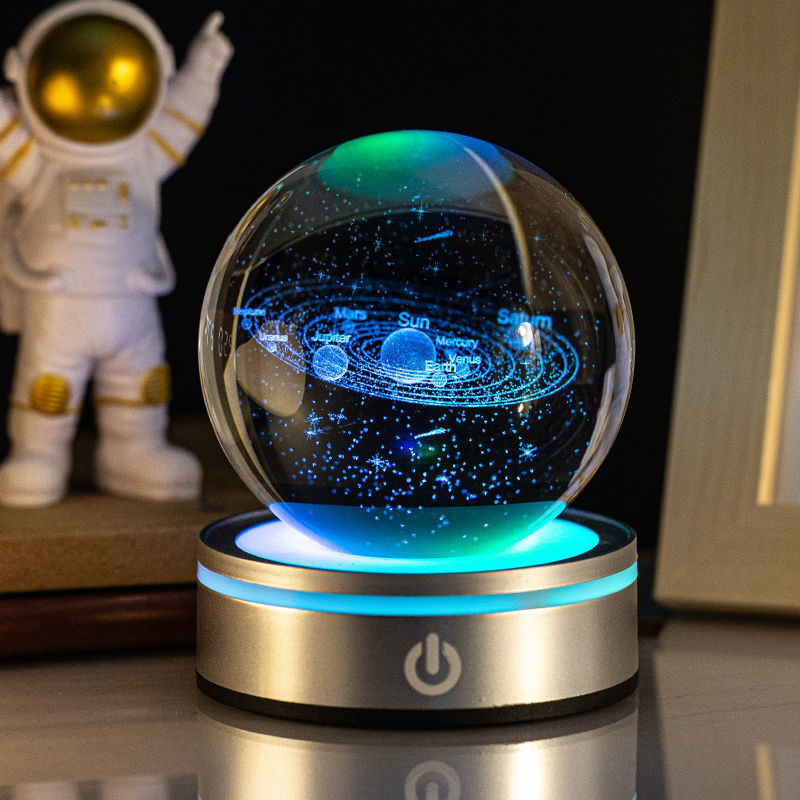 Gizlux Crystal 3D engraved luminous night light ball - image 8