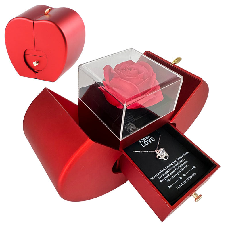 Gizlux eternal rose apple gift box with necklace - image 5