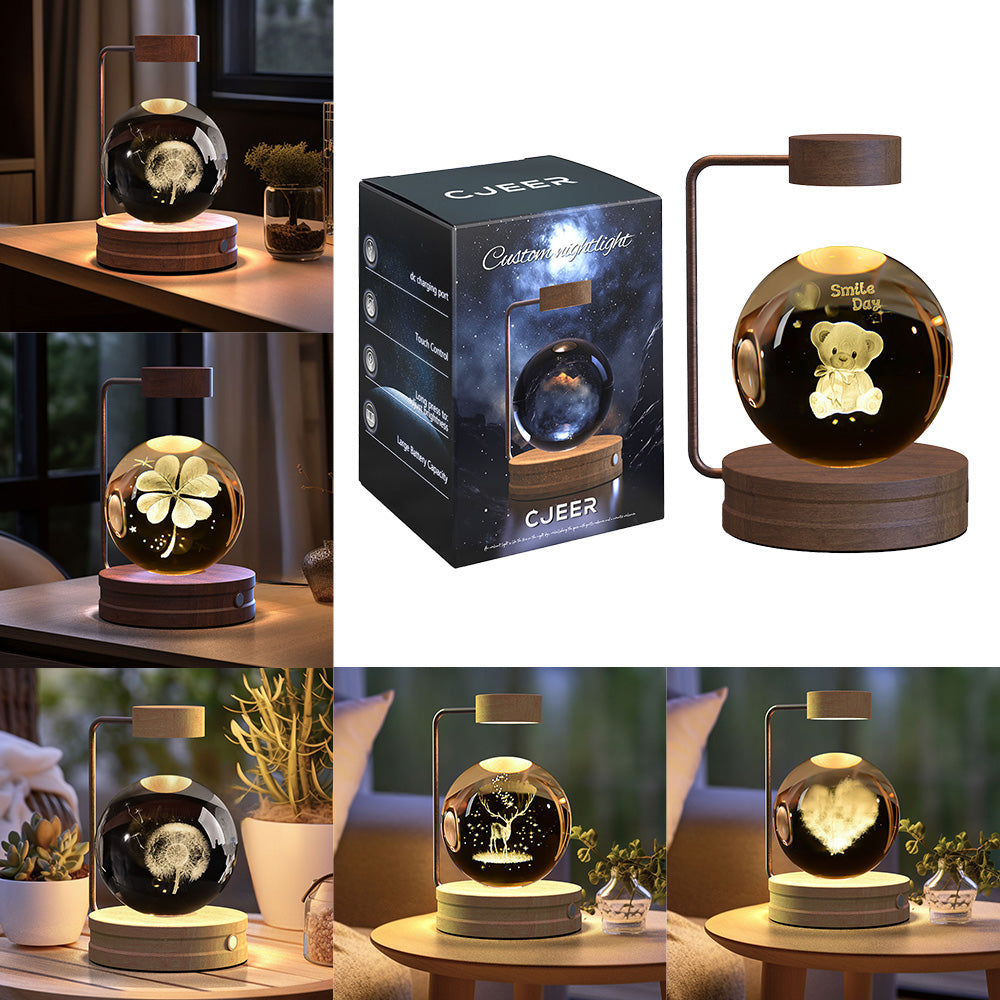 Gizlux crystal elk deer night light - image 6