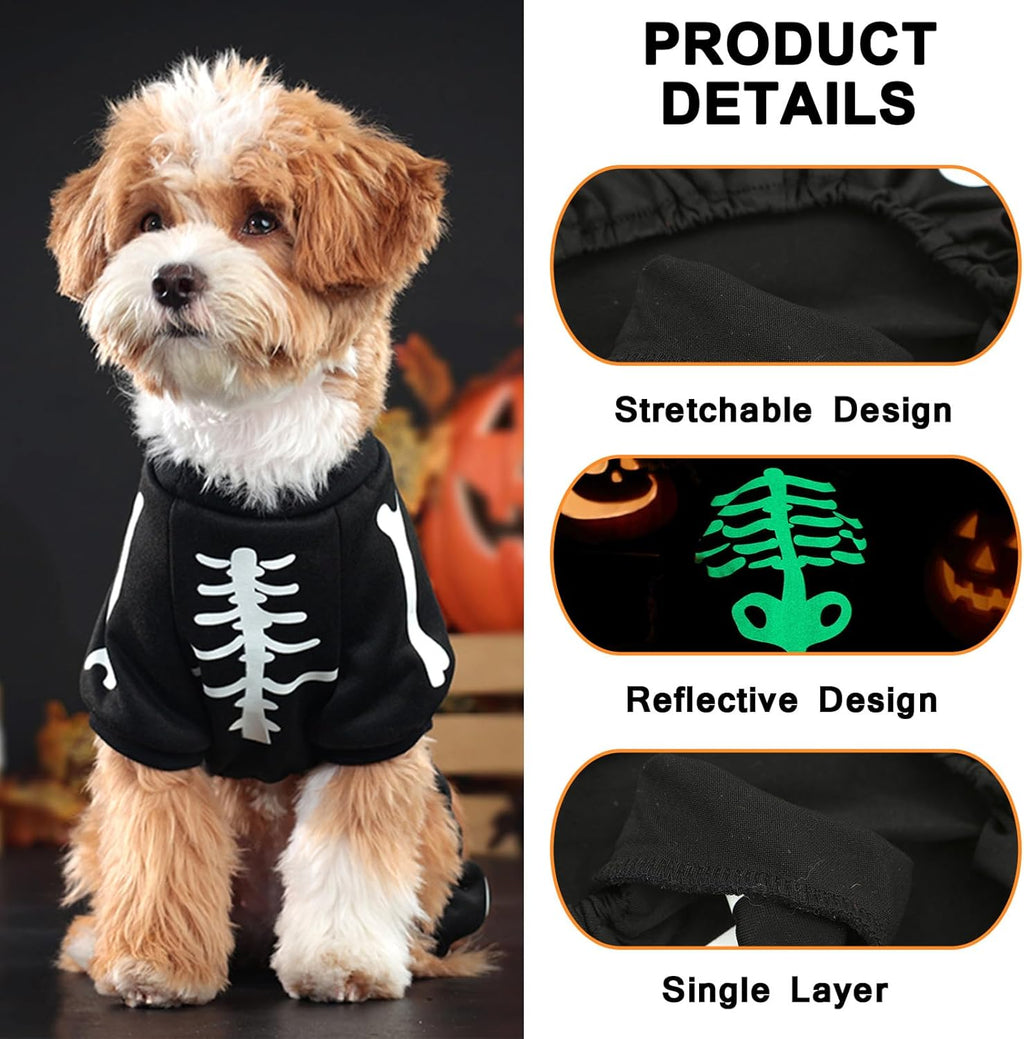 Gizlux glow skeleton dog costume - image 3