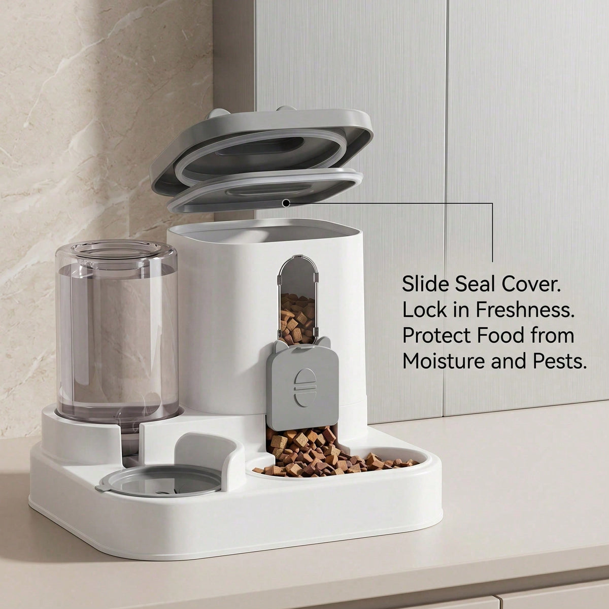 Gizlux Kitty 2-in-1 gravity pet food and water feeder - image 8