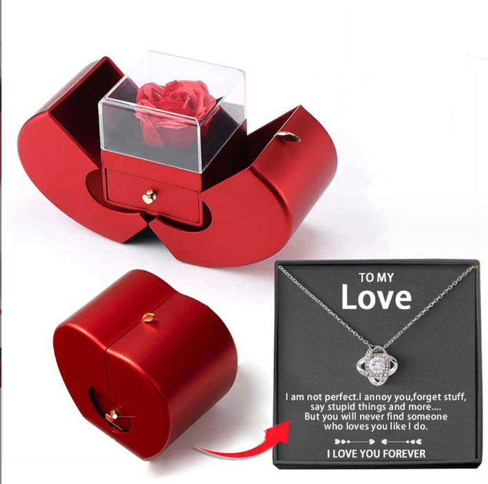 Gizlux eternal rose apple gift box with necklace - image 9