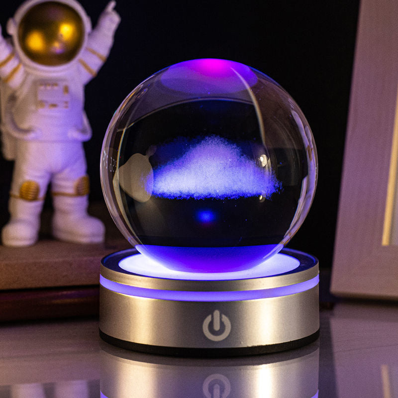 Gizlux Crystal 3D engraved luminous night light ball - image 1