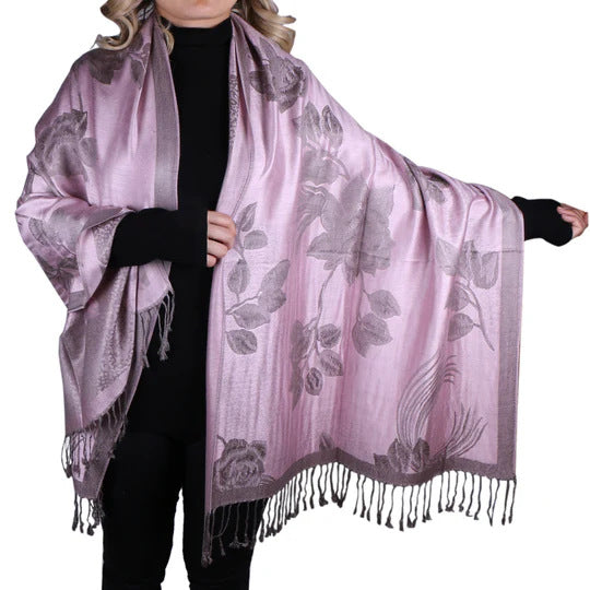 Gizlux jacquard pashmina-style shawl - image 1