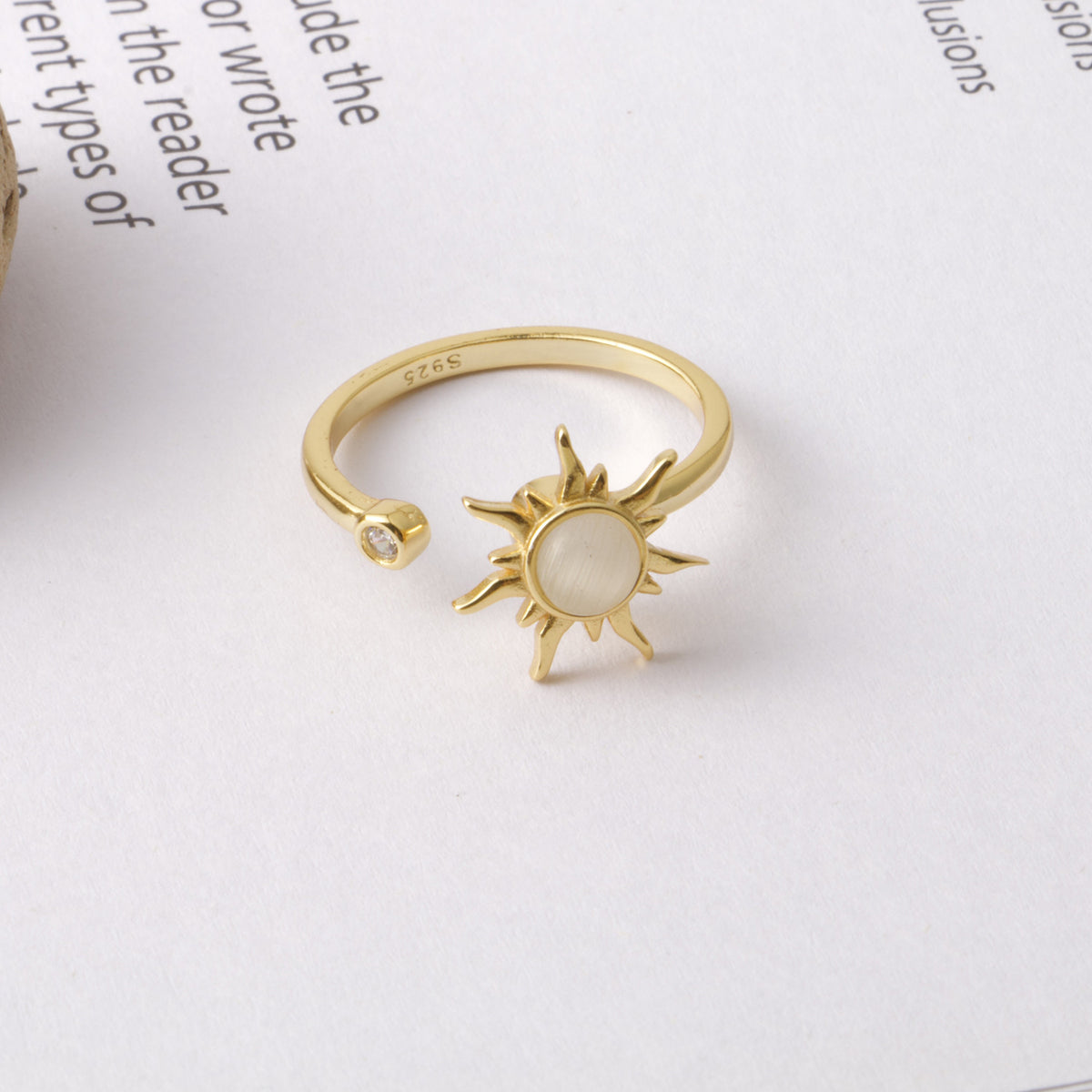 Gizlux spinning star ring (925 silver, adjustable) - image 2